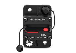 60ACircuitBreakerResettable12-48VDCManualResetw_CopperWireLugsSurfaceMountOverloadProtection